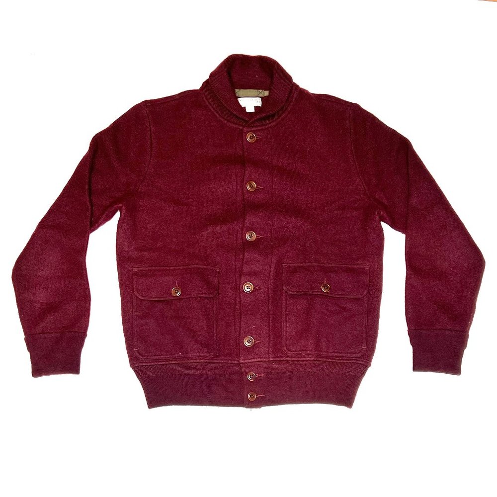 Wallace & Barnes %100 Wool Sweater Baseball Jacket - Size :M